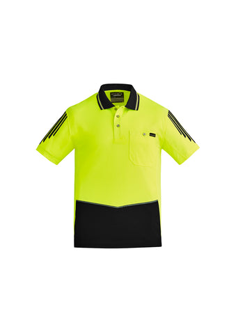 Mens Hi Vis Flux Short Sleeve Polo-ZH315-syzmik