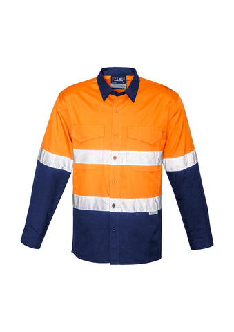 Mens Rugged Cooling Hi Vis Taped Long Sleeve Shirt-ZW129-syzmik