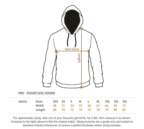 - Pocketless Hoodie -PRH-2